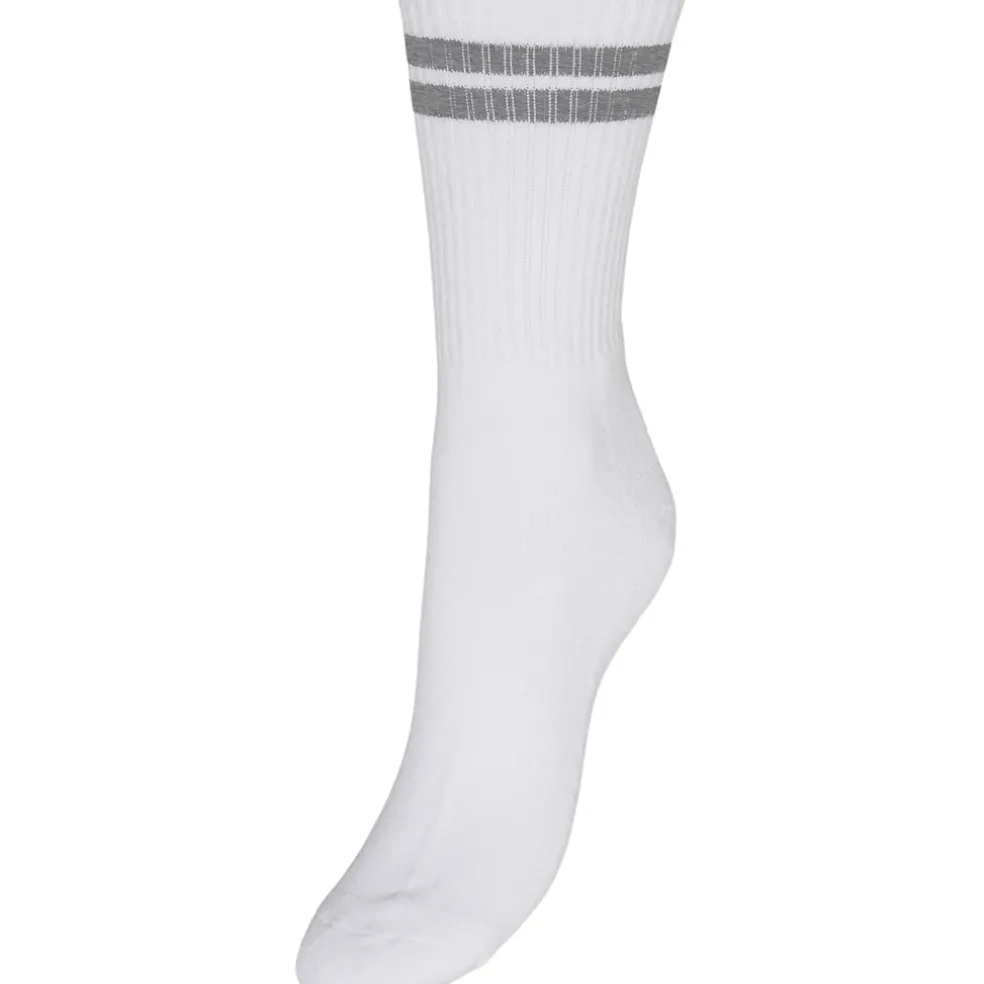 Vero Moda Mel Stripe Crew Socks in White