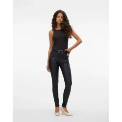 Vero Moda Svn Coated Pants in Black