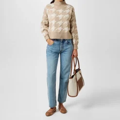 Vero Moda Turtleneck Regular Fit Sweater in Beige