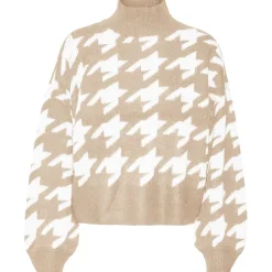 Vero Moda Turtleneck Regular Fit Sweater in Beige