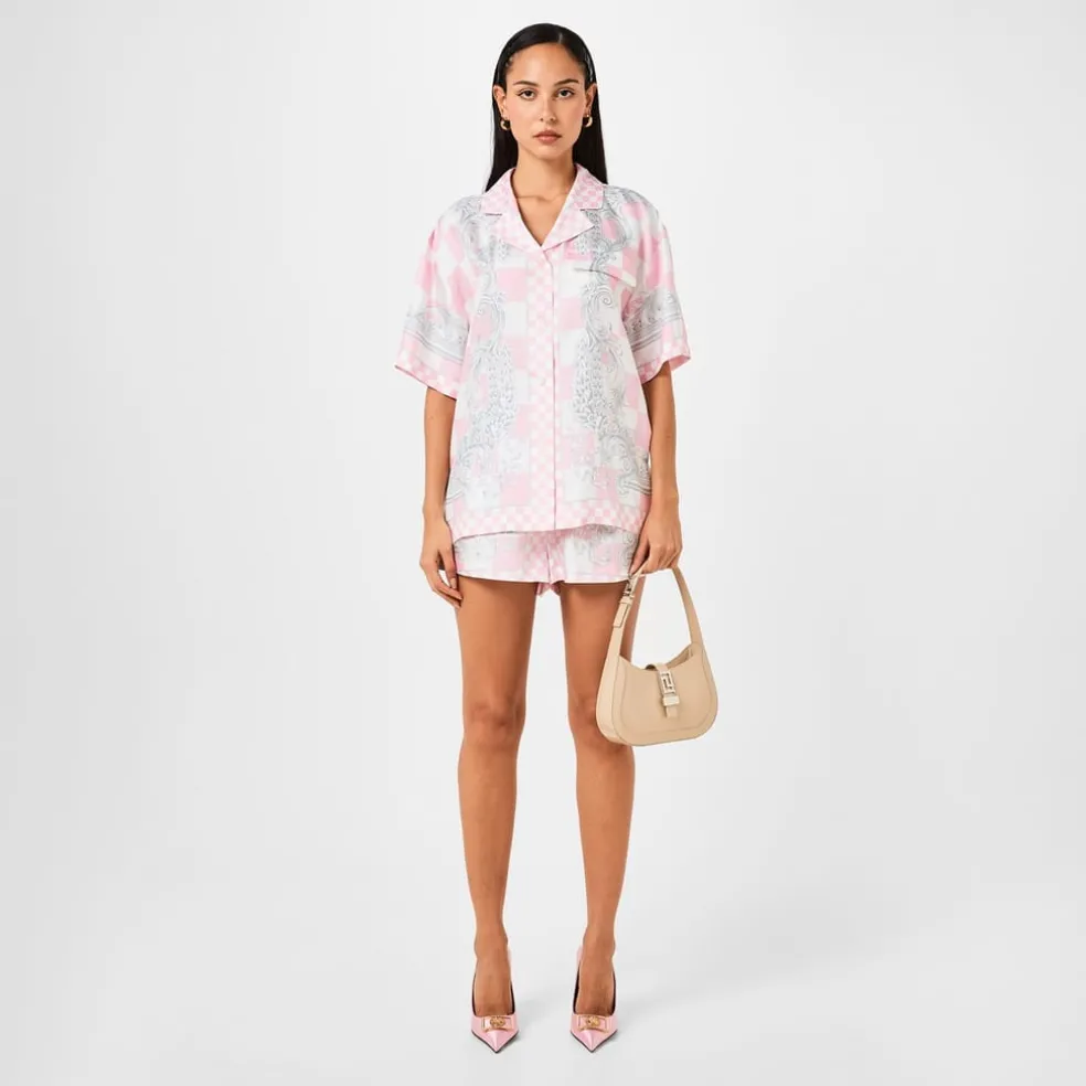 Versace Barque Casual Shorts in Pink