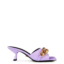 Versace Chain Slides Mule in Black