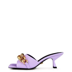 Versace Chain Slides Mule in Black