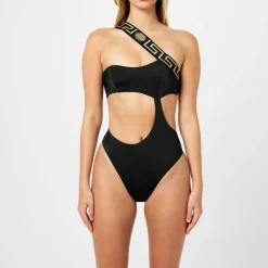 Versace Icon Greca Swimsuit in Black