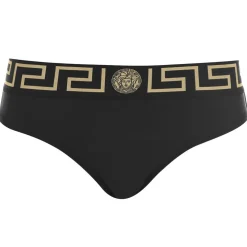 Versace Icon Tape Geometric Patterned Brief in Black