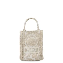 Versace Mini Athena Barocco Tote Bag in Beige