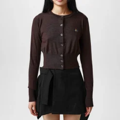 Vivienne Westwood Bea Cropped Cardigan in Brown