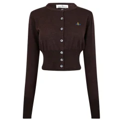 Vivienne Westwood Bea Cropped Cardigan in Brown