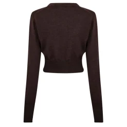 Vivienne Westwood Bea Cropped Cardigan in Brown