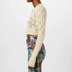 Vivienne Westwood Samantha Cropped Cardigan in Cream