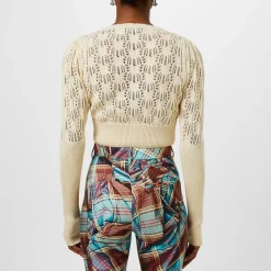 Vivienne Westwood Samantha Cropped Cardigan in Cream