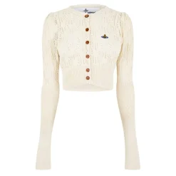 Vivienne Westwood Samantha Cropped Cardigan in Cream