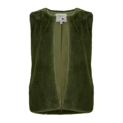 Yumi Faux Fur Gilet in Green