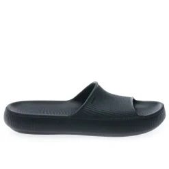 Zaxy Womens Leveza Slide Sandals in Black