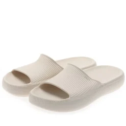 Zaxy Womens Leveza Slide Sandals in Off White