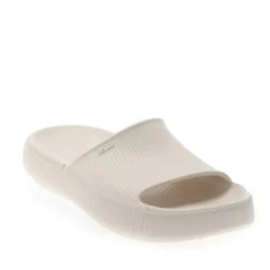 Zaxy Womens Leveza Slide Sandals in Off White