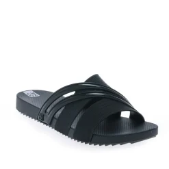 Zaxy Womens Respiro Slide Sandals in Black