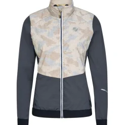 Ziener Narina Mock Neck Softshell Camo Jacket in Blue