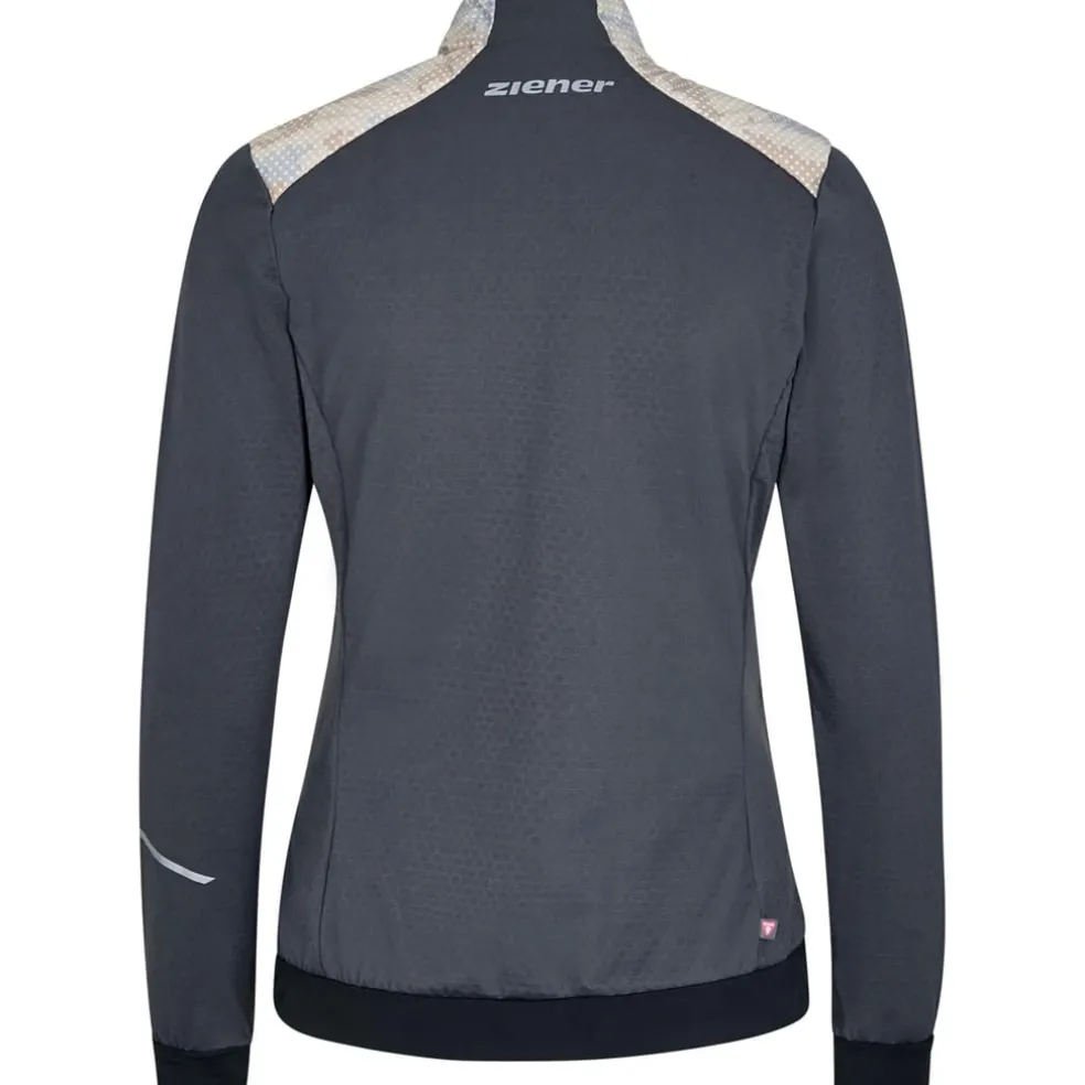 Ziener Narina Mock Neck Softshell Camo Jacket in Blue